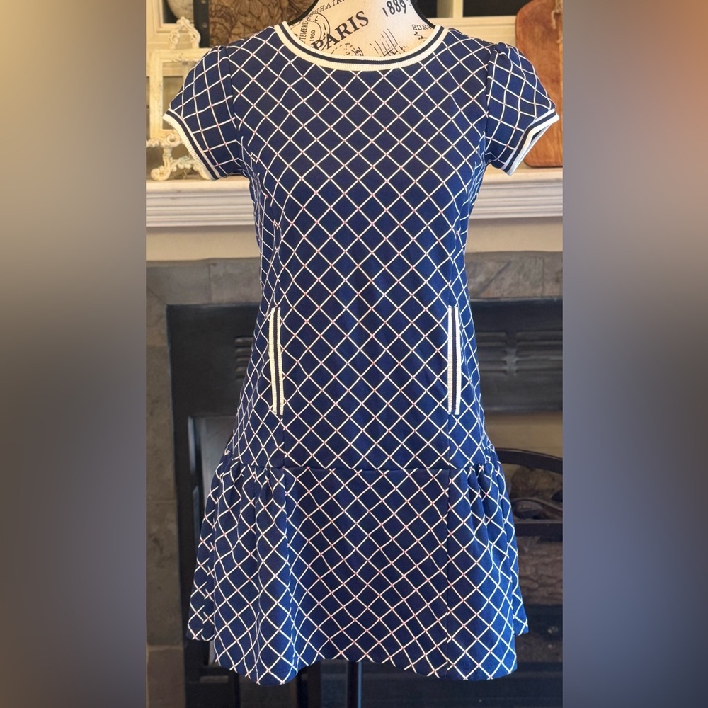 Vintage Tommy Hilfiger Navy Ruffle Cruise Dress Girl’s XL Women’s Small Medium